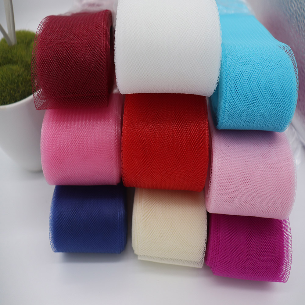 Sewing Fabric - Soft Polyester Mesh Ribbon Flat Plain