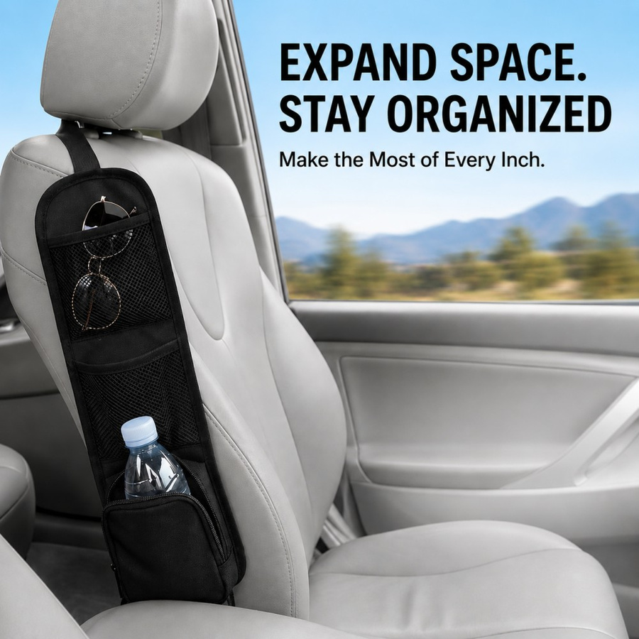 Elastic Waistband Roll - Car Seat Side Hanging Storage Organizer