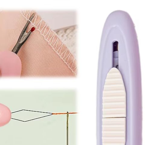 Needle Threader Tool - 2 In 1 Needle Threader Seam