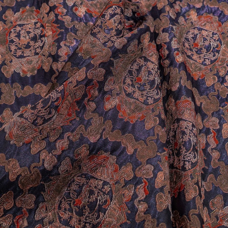 Purple Red Rayon Floral Jacqua - Sewing Fabric 评论和价格