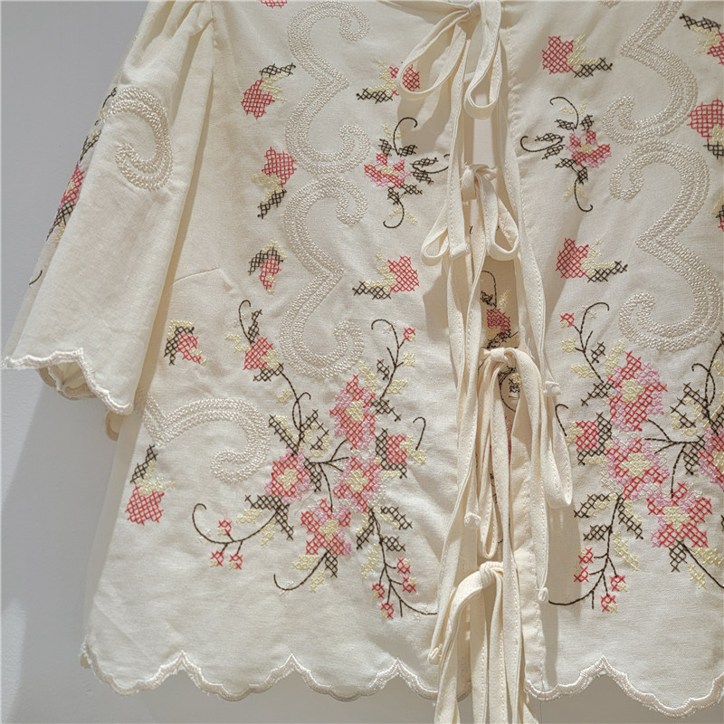 Clothland Women Summer Embroid - Sewing V 评论和价格