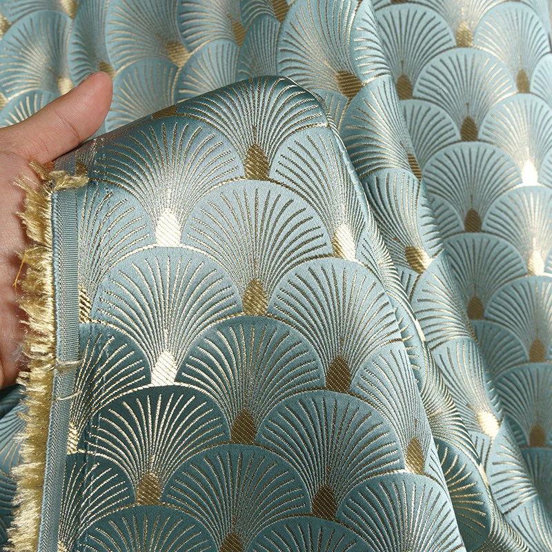 Ginkgo Leaf Fan Shaped Jacquar - Sewing Fabric 评论和价格