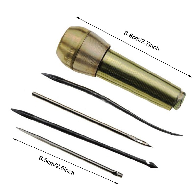 Copper Handle Sewing Awl DIY C - Needle Threader Tool 评论和价格