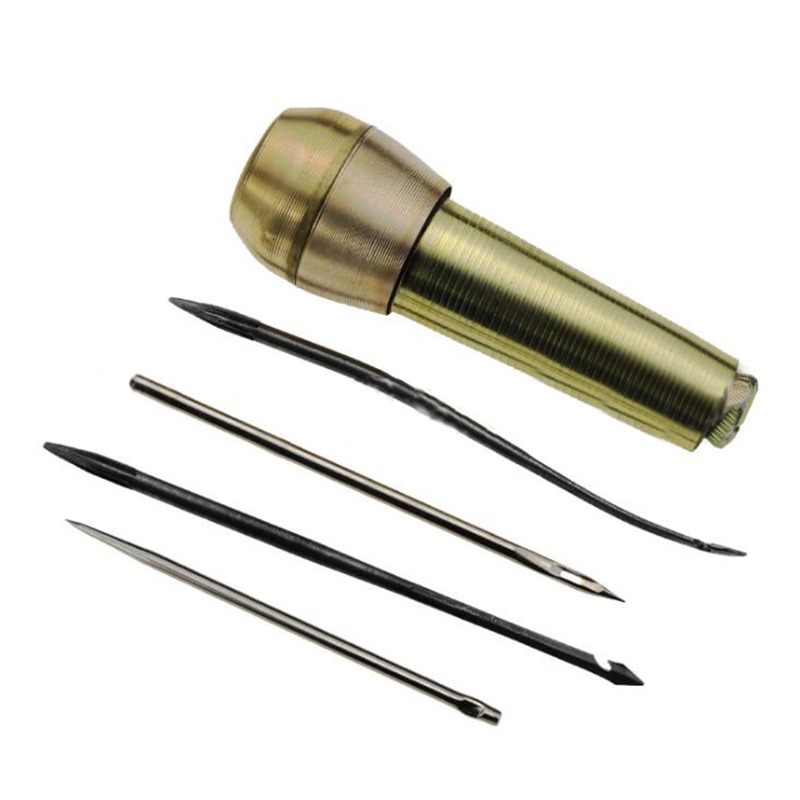 Copper Handle Sewing Awl DIY C - Needle Threader Tool 评论和价格