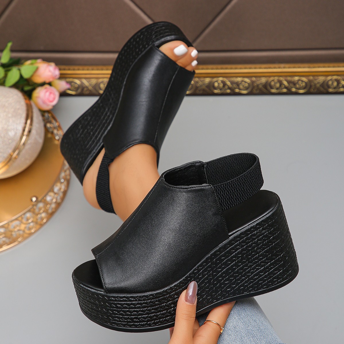 Women Sandals High Quality Sum - Elastic Waistband Roll 评论和价格