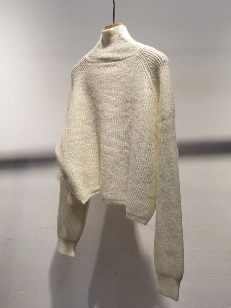 Women Real Fox Fur Coat Sweate - Sewing V 评论和价格