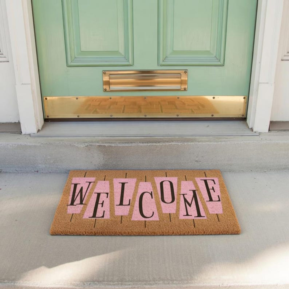 Retro Pink Cute Doormat Welcom - Century Textile & Sewing Supply Avenue C North Saskatoon Sk 评论和价格