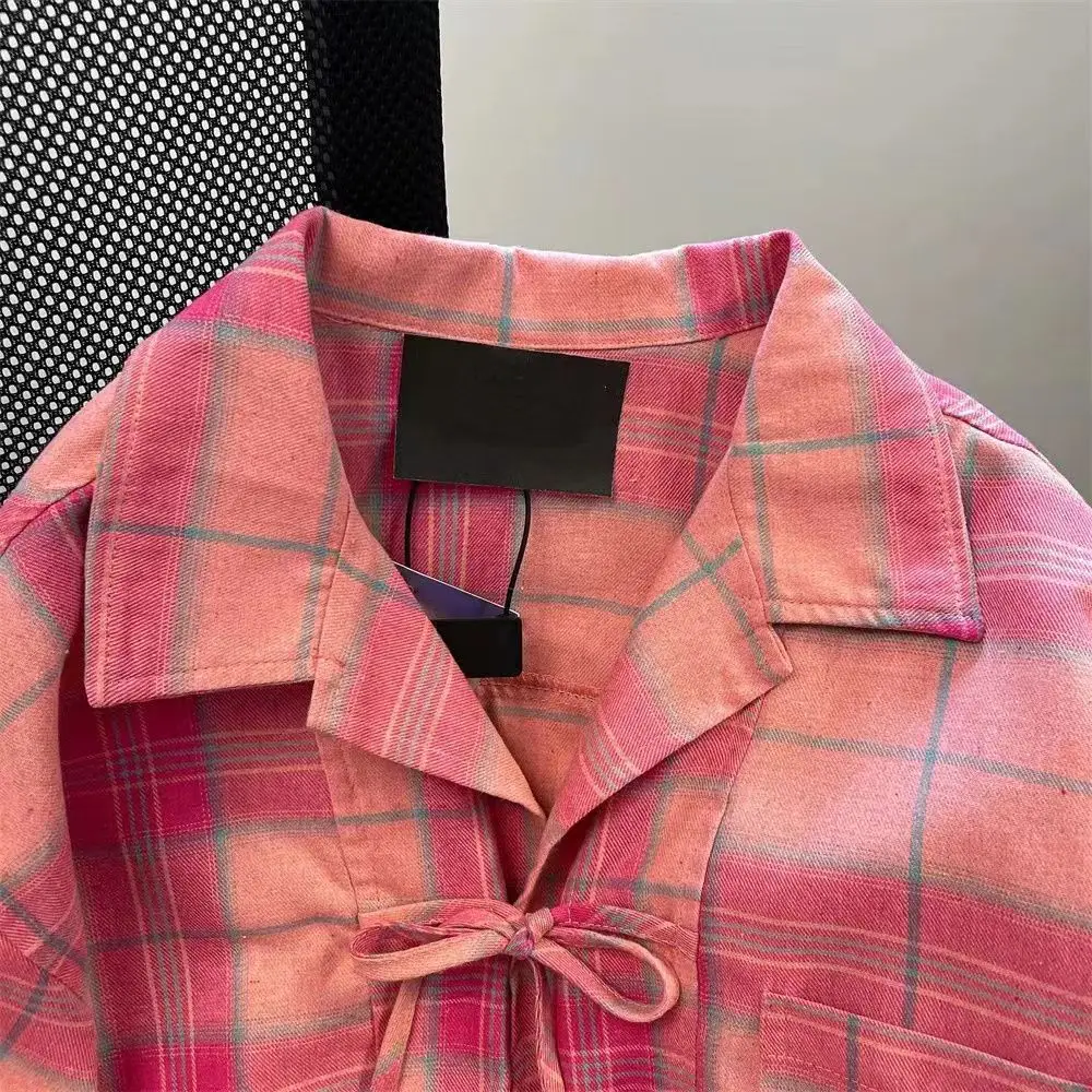 Y2k American Vintage Pink Plai - Sewing V 评论和价格
